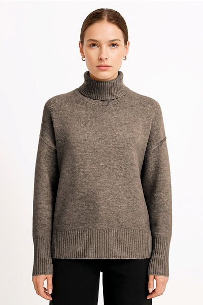 Джемпер оверсайз женский HYMY. Шерсть мериноса 70%, кашемир 30% 